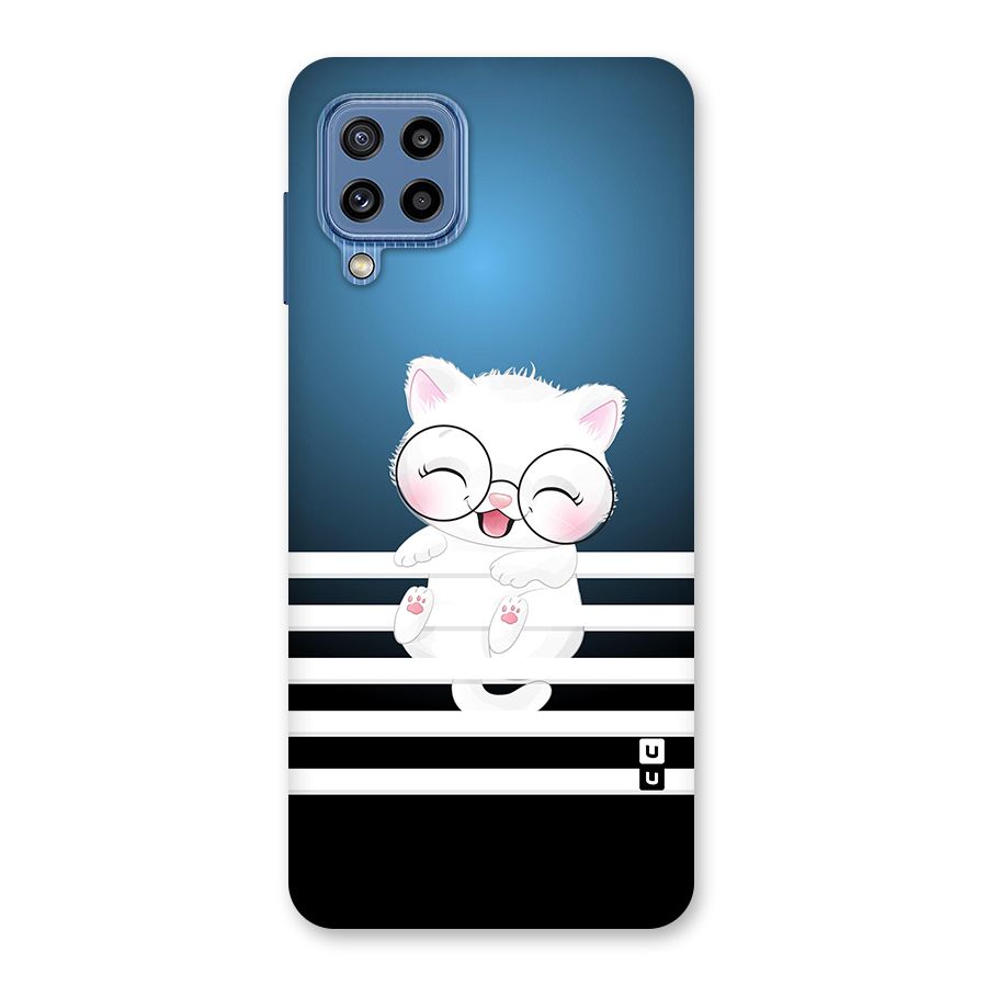 The Cat on Stripes Back Case for Galaxy M32