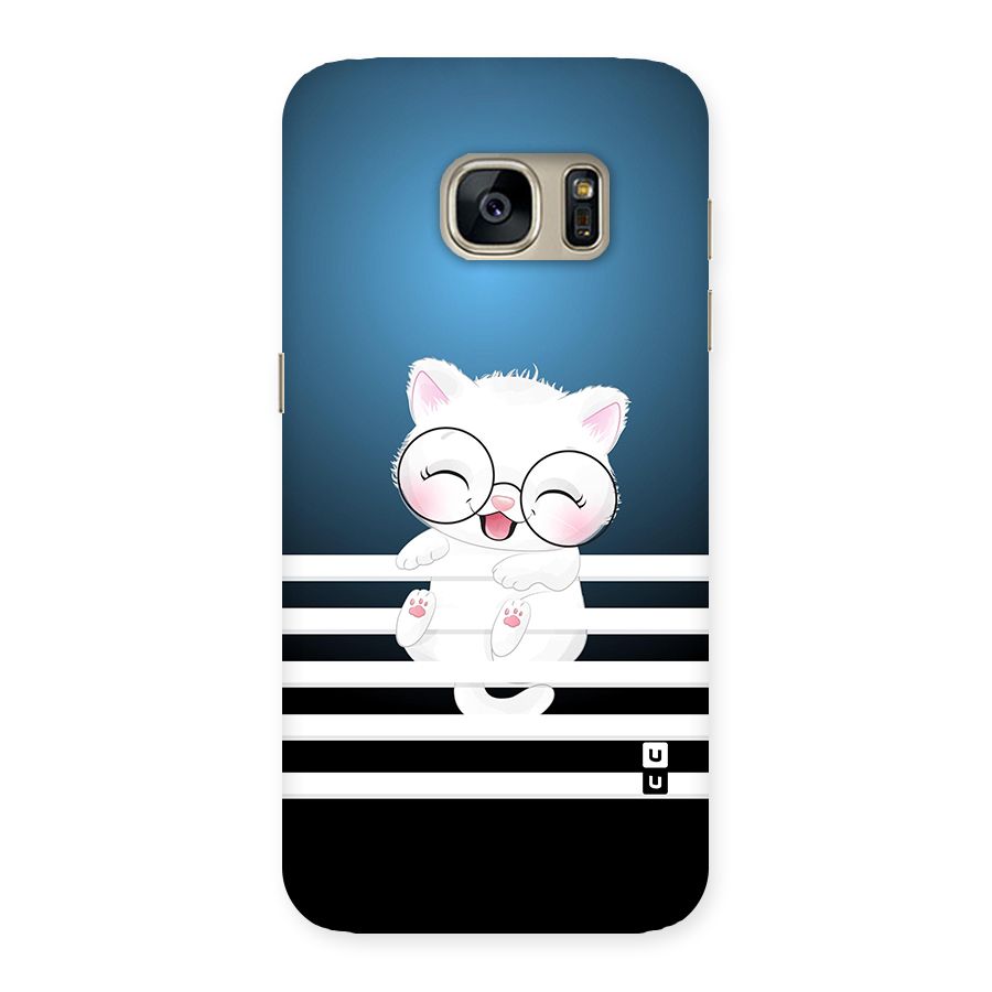 The Cat on Stripes Back Case for Galaxy S7