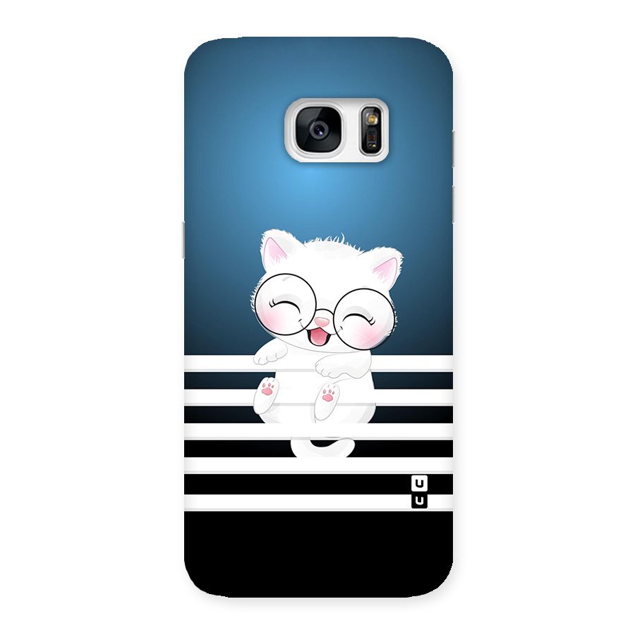 The Cat on Stripes Back Case for Galaxy S7 Edge
