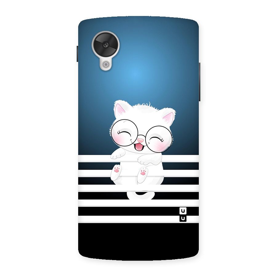 The Cat on Stripes Back Case for Google Nexsus 5