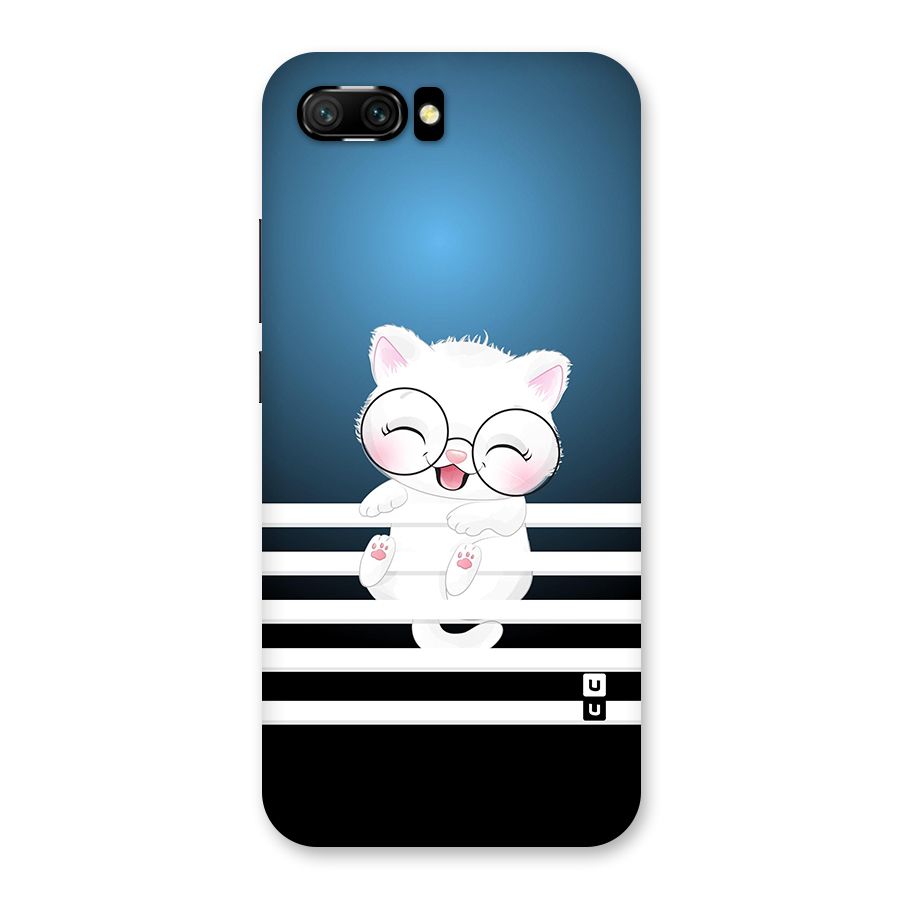 The Cat on Stripes Back Case for Honor 10