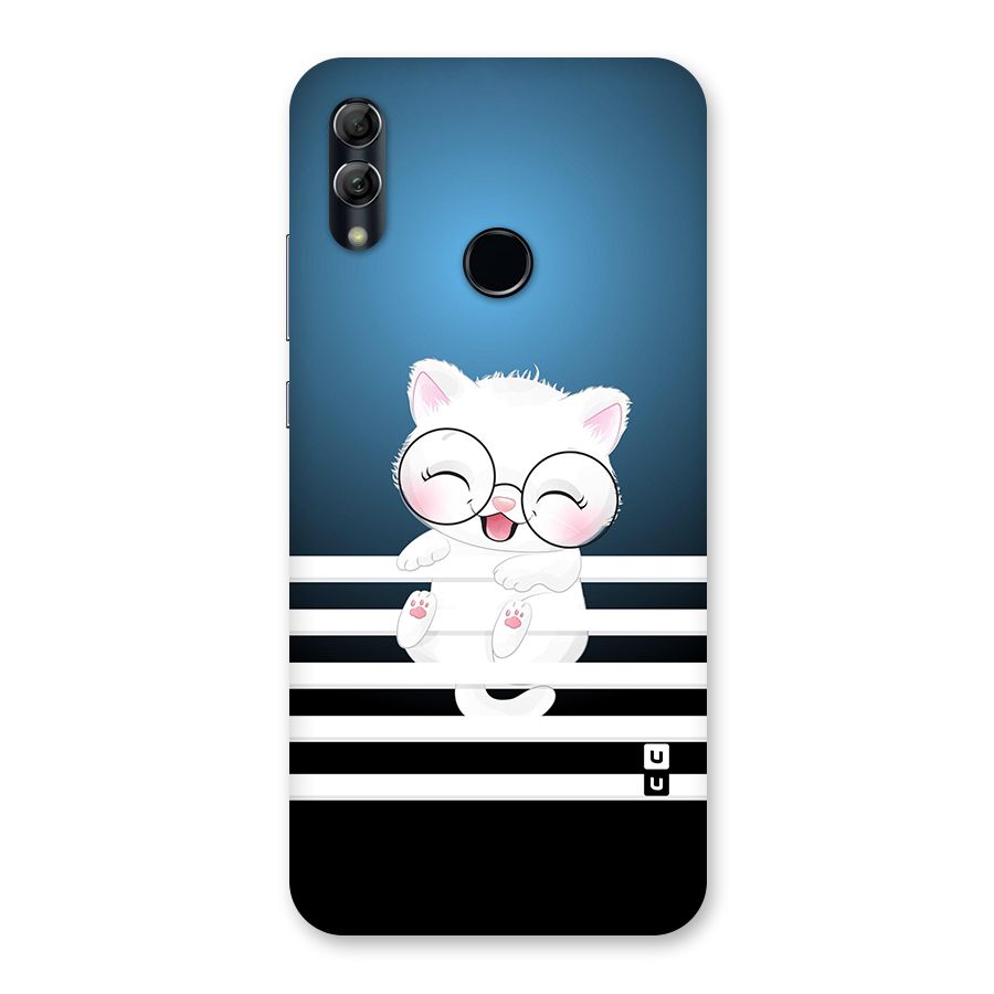 The Cat on Stripes Back Case for Honor 10 Lite
