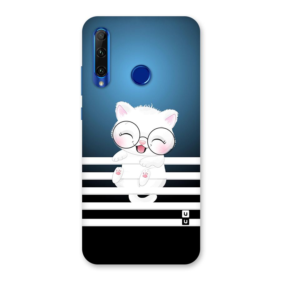 The Cat on Stripes Back Case for Honor 20i