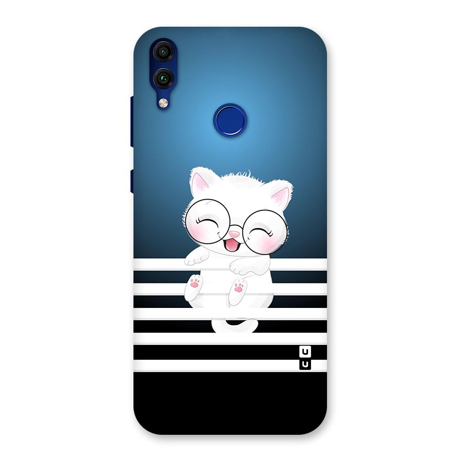 The Cat on Stripes Back Case for Honor 8C
