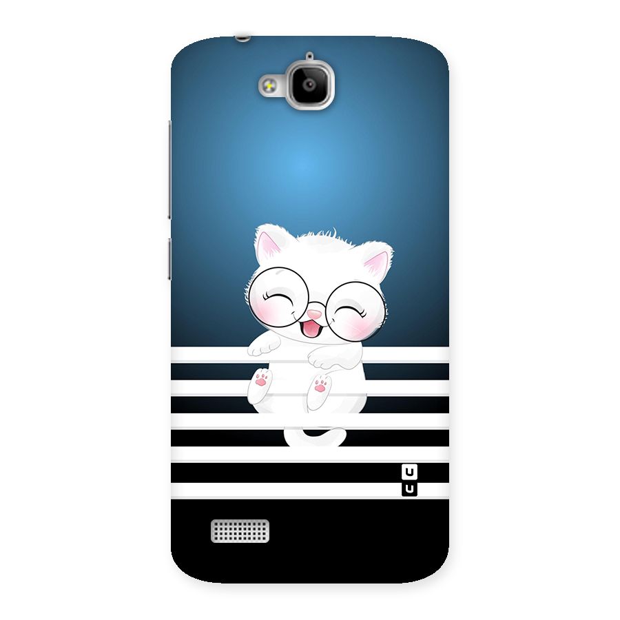 The Cat on Stripes Back Case for Honor Holly