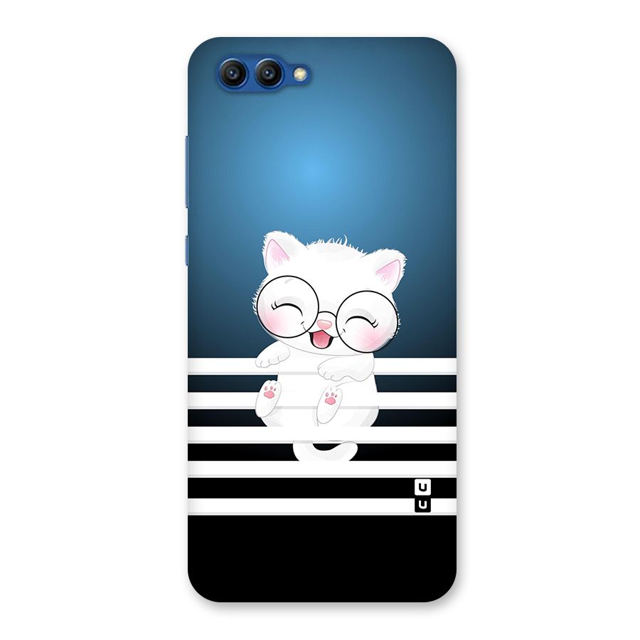 The Cat on Stripes Back Case for Honor View 10