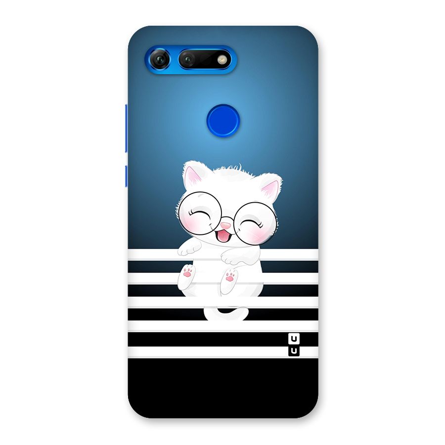 The Cat on Stripes Back Case for Honor View 20