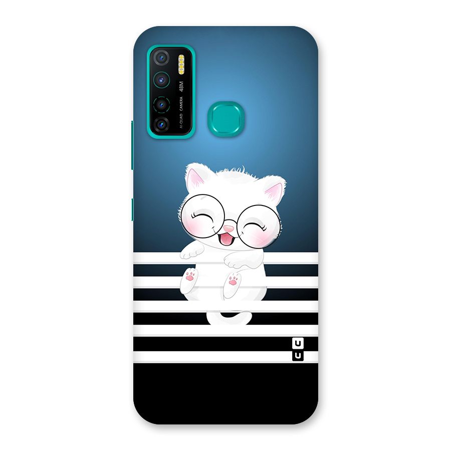 The Cat on Stripes Back Case for Infinix Hot 9 Pro