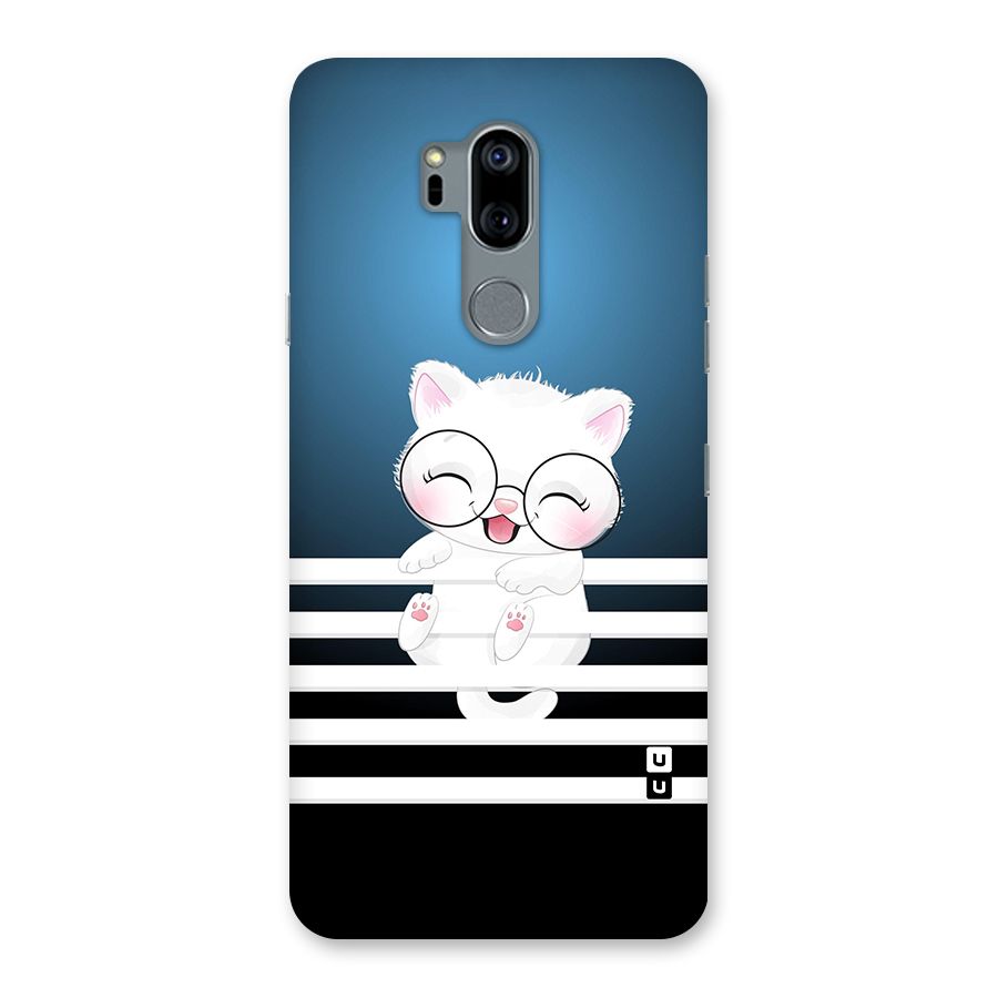 The Cat on Stripes Back Case for LG G7