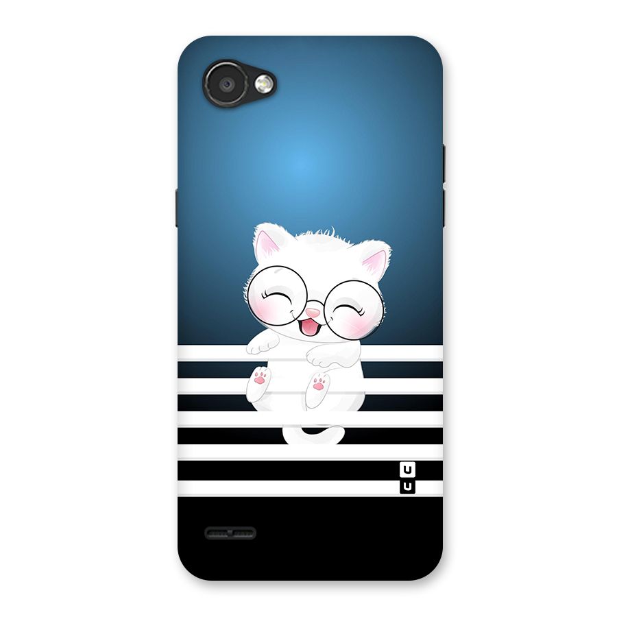 The Cat on Stripes Back Case for LG Q6