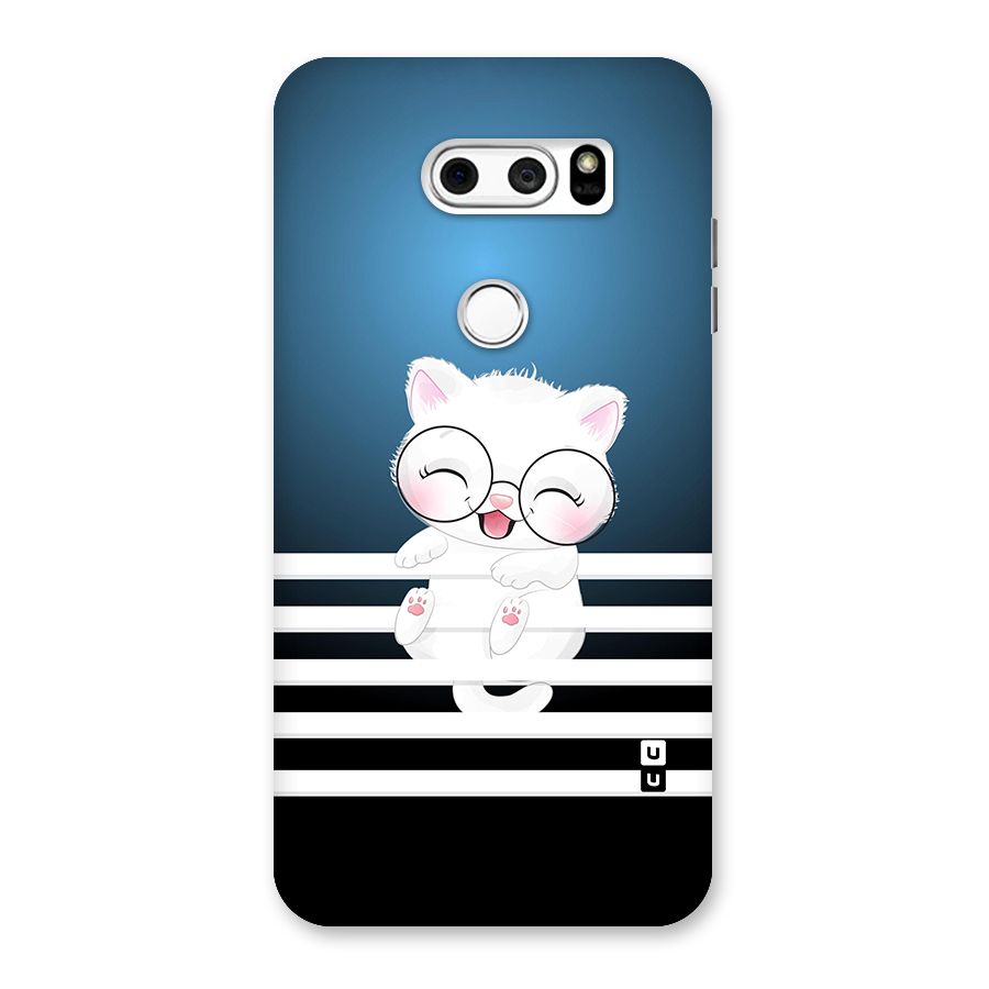The Cat on Stripes Back Case for LG V30