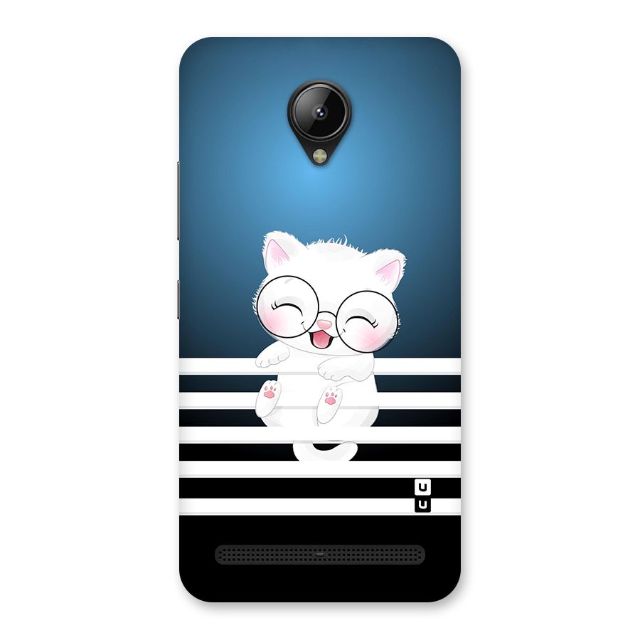 The Cat on Stripes Back Case for Lenovo C2