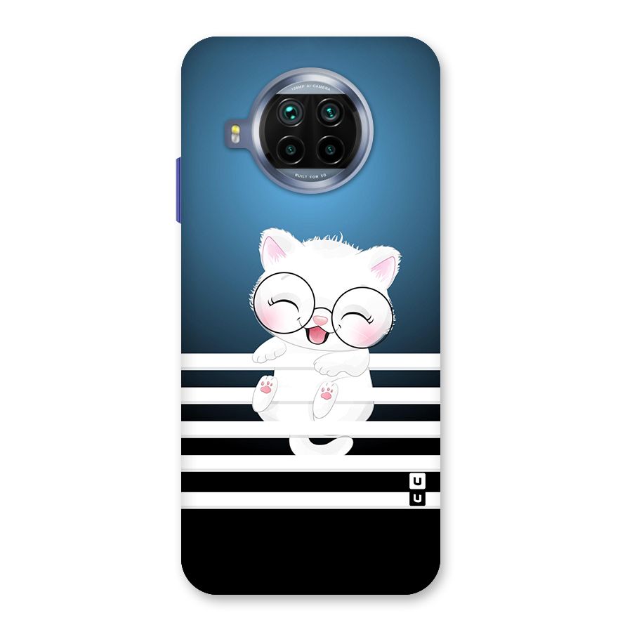 The Cat on Stripes Glass Back Case for Mi 10i
