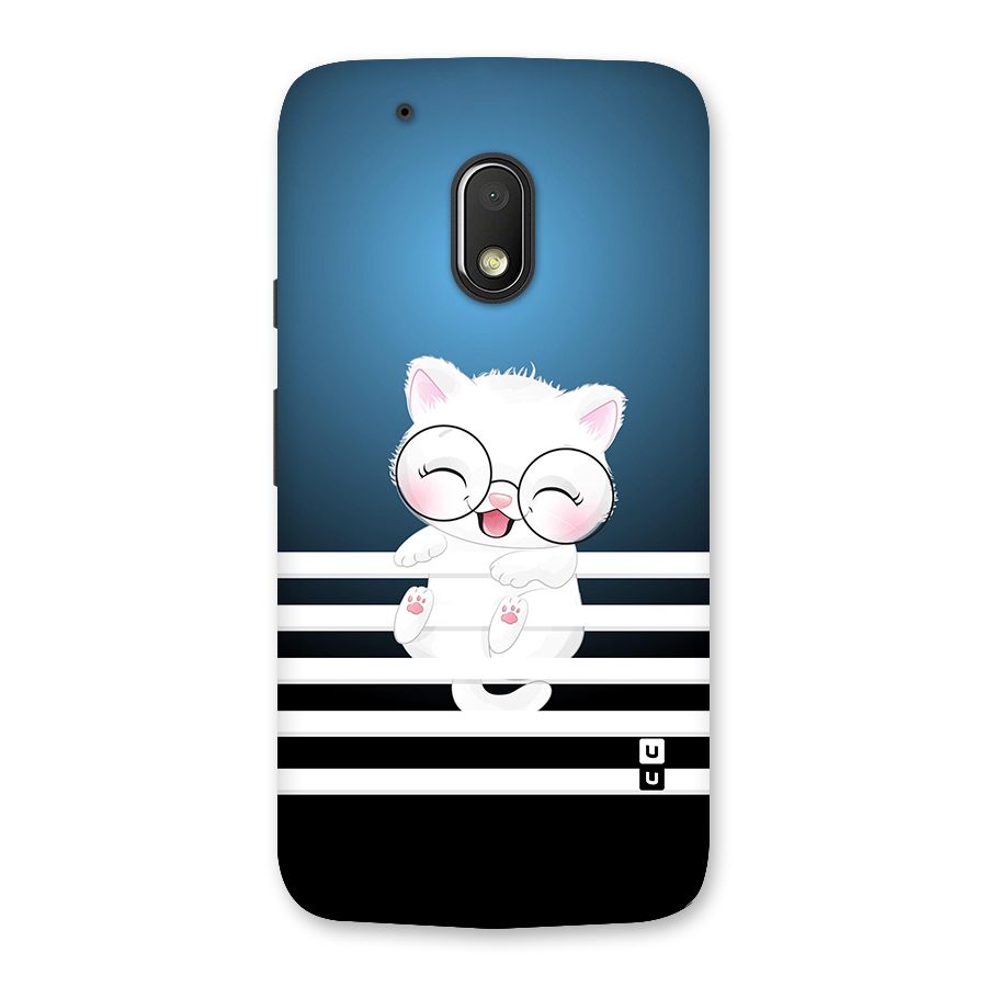 The Cat on Stripes Back Case for Moto G4 Play