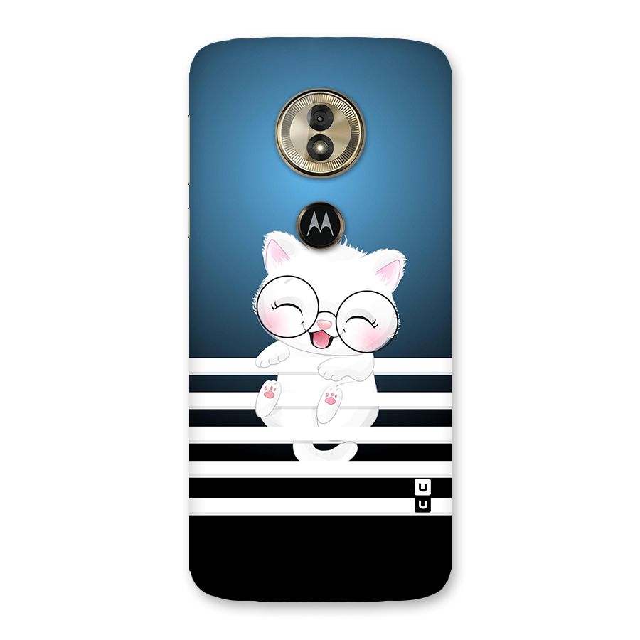 The Cat on Stripes Back Case for Moto G6 Play