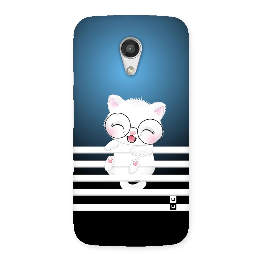 The Cat on Stripes Back Case for Moto G 2nd Gen
