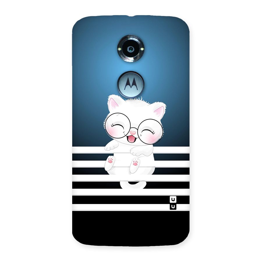 The Cat on Stripes Back Case for Moto X 2nd Gen