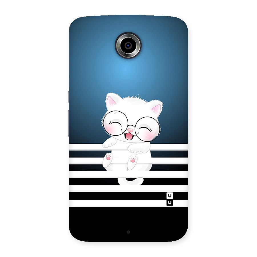 The Cat on Stripes Back Case for Nexsus 6