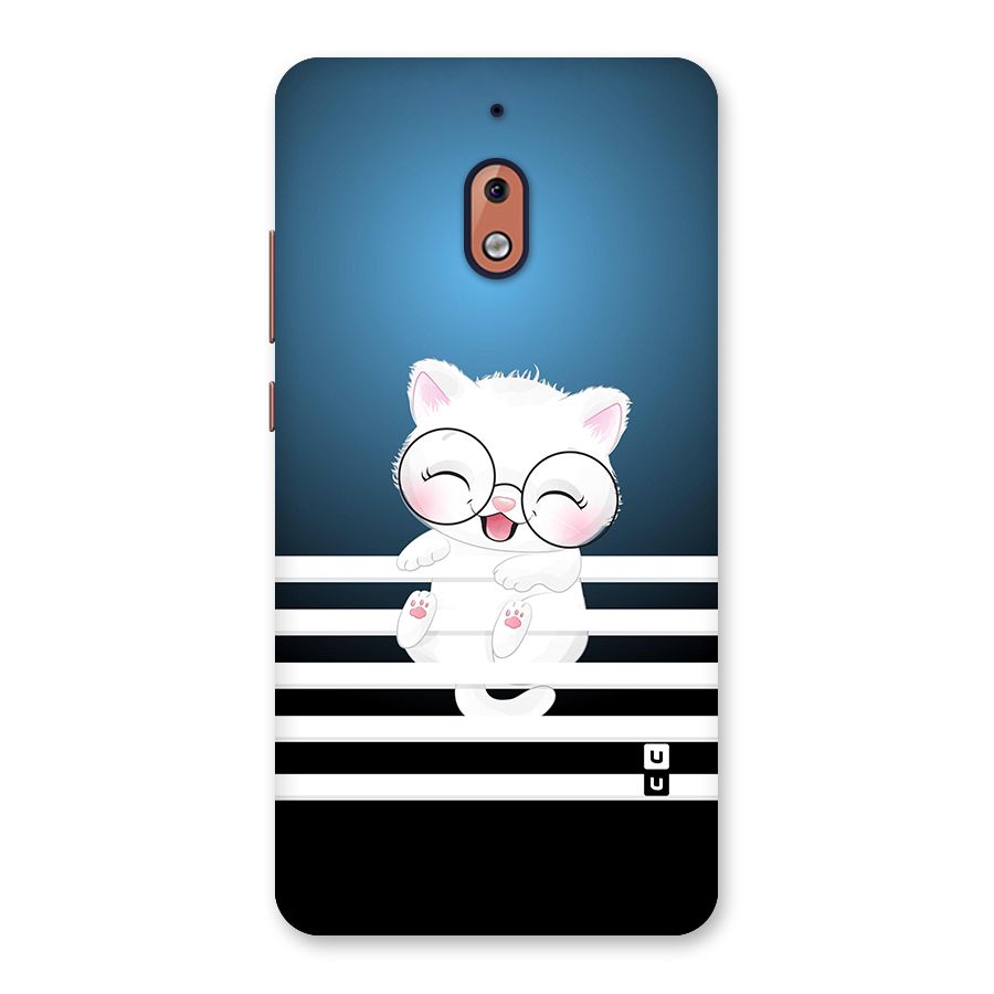 The Cat on Stripes Back Case for Nokia 2.1