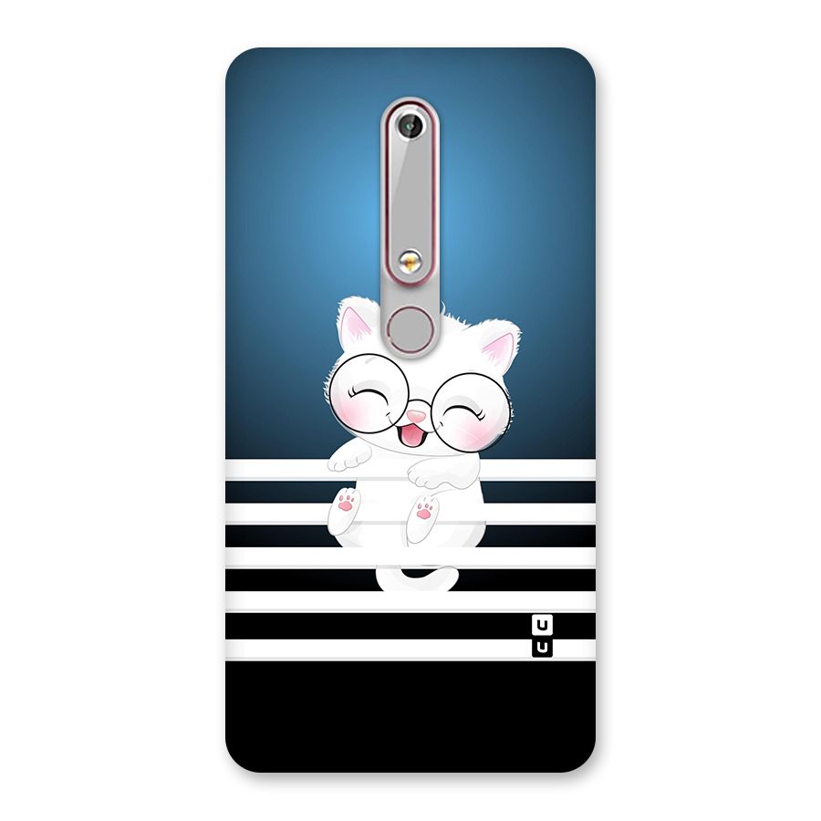 The Cat on Stripes Back Case for Nokia 6.1