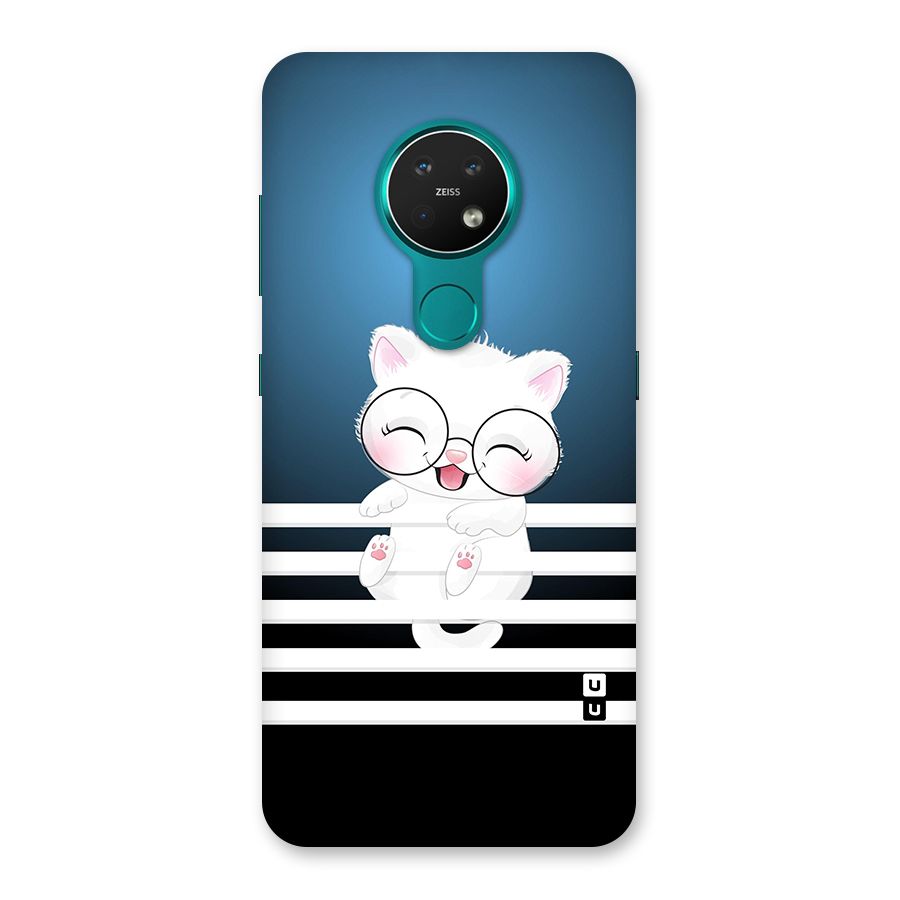 The Cat on Stripes Back Case for Nokia 7.2