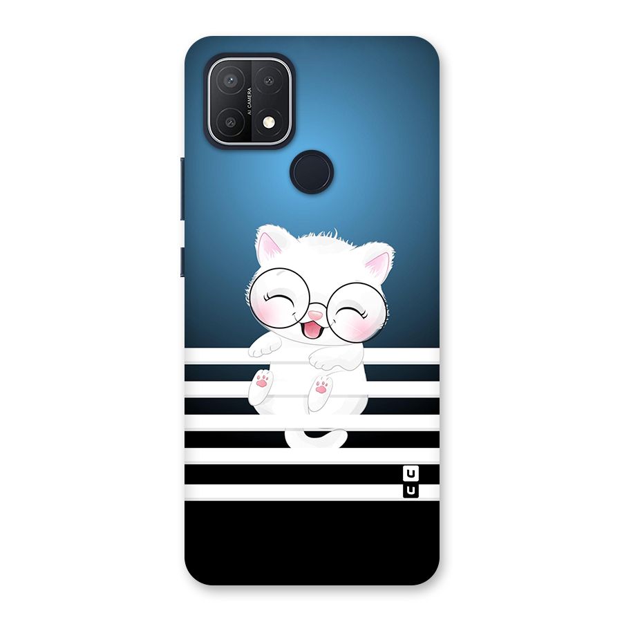 The Cat on Stripes Back Case for Oppo A15s