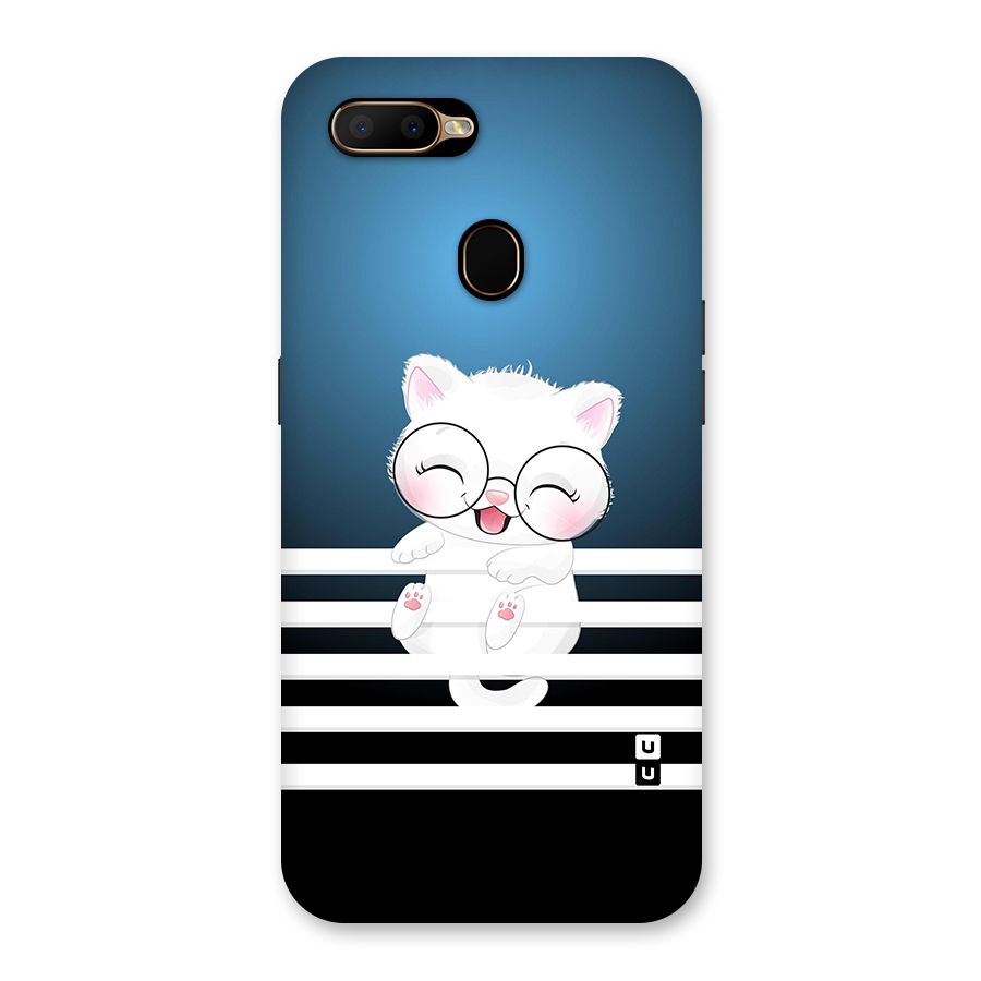 The Cat on Stripes Back Case for Oppo A5s