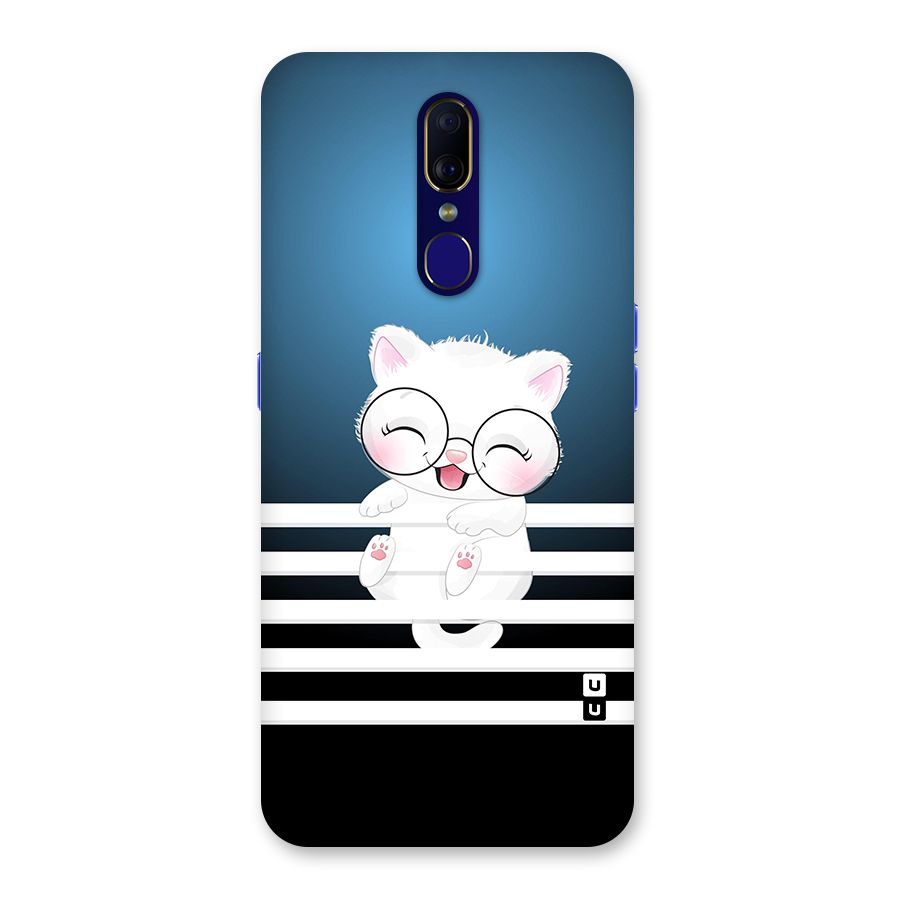 The Cat on Stripes Back Case for Oppo A9