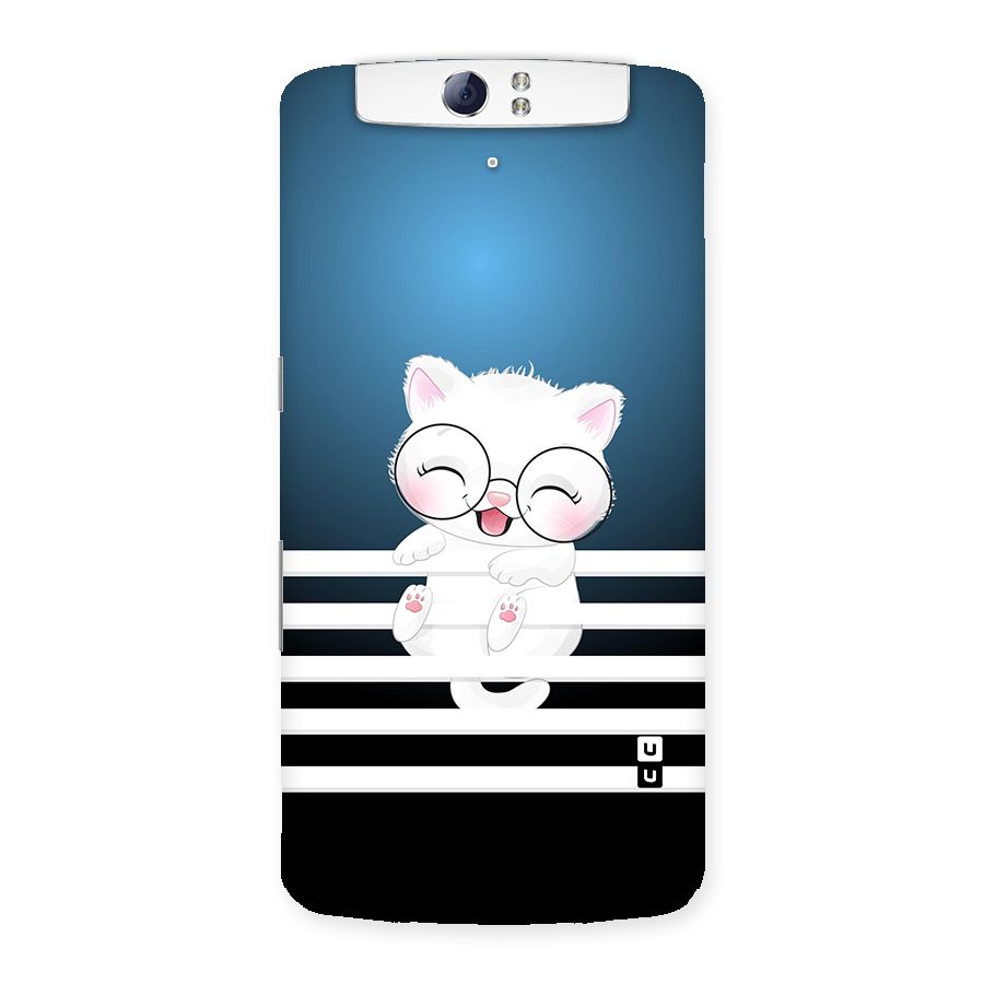 The Cat on Stripes Back Case for Oppo N1