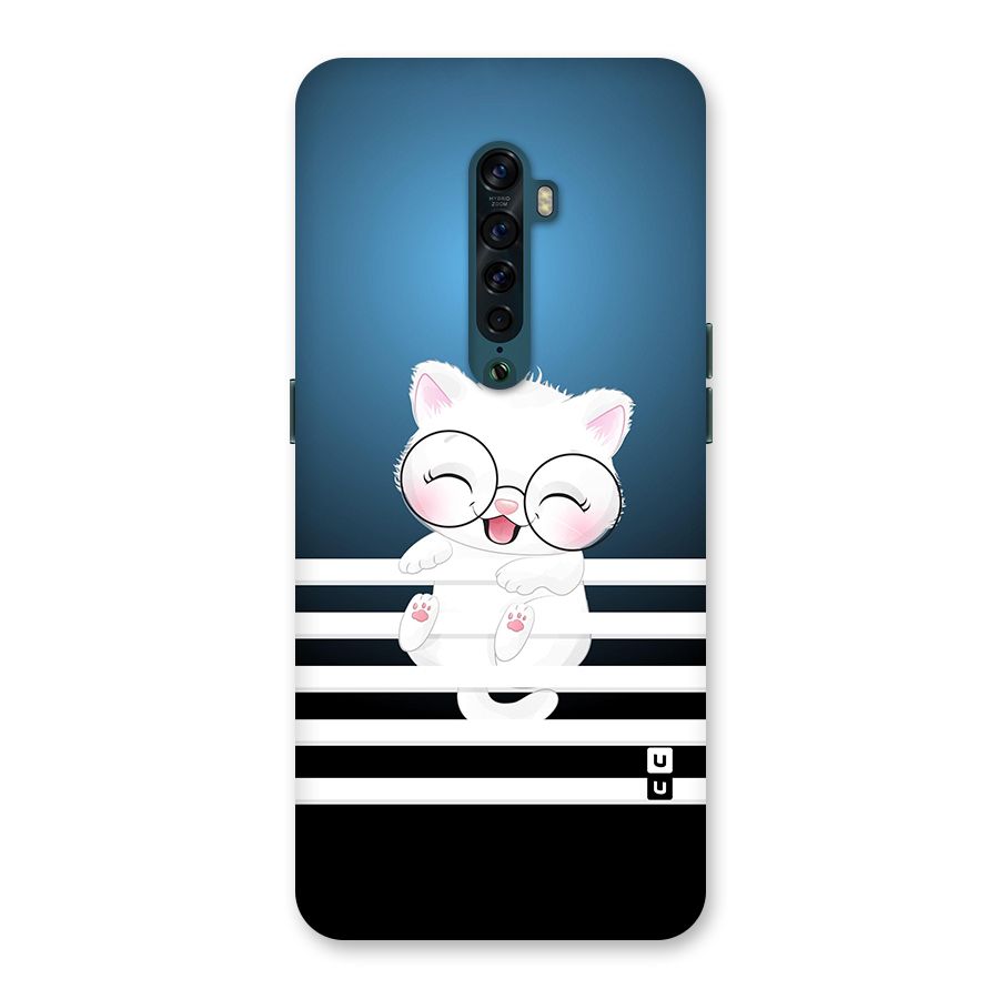 The Cat on Stripes Back Case for Oppo Reno2