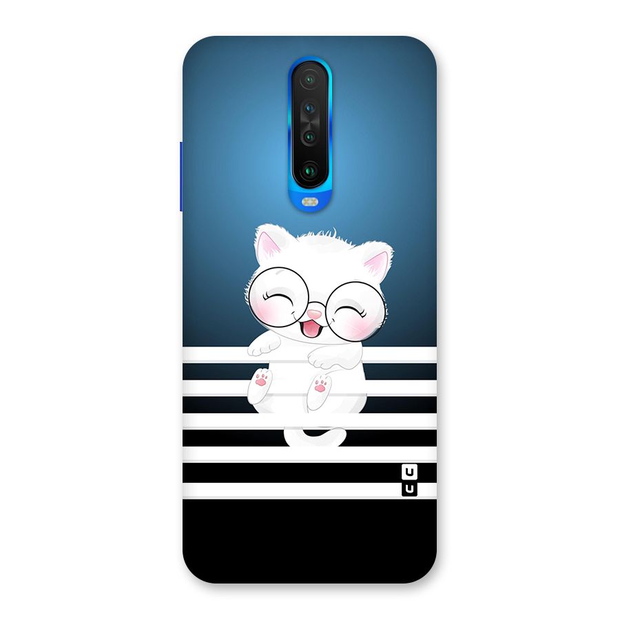 The Cat on Stripes Back Case for Poco X2