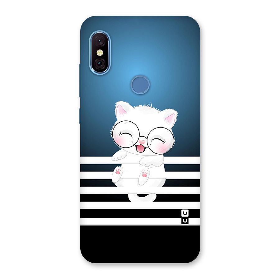The Cat on Stripes Back Case for Redmi Note 6 Pro