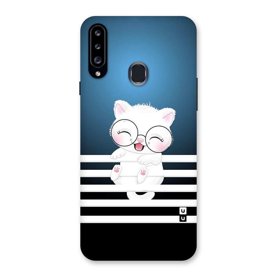 The Cat on Stripes Back Case for Samsung Galaxy A20s