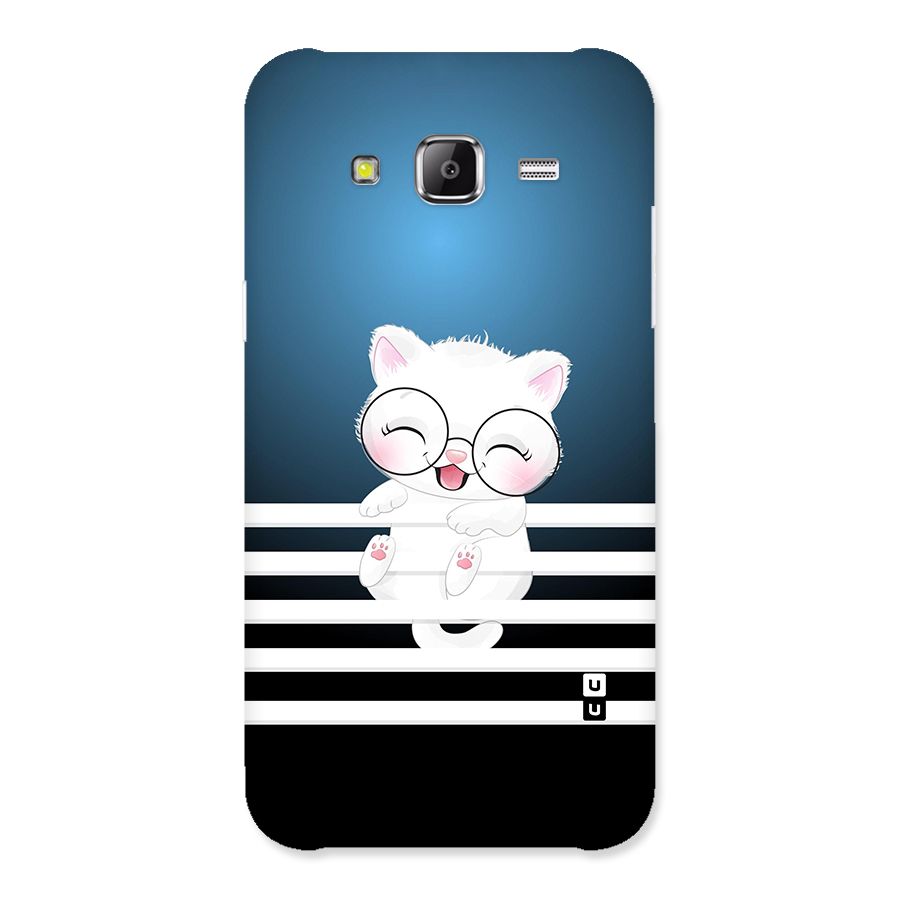 The Cat on Stripes Back Case for Samsung Galaxy J2 Prime