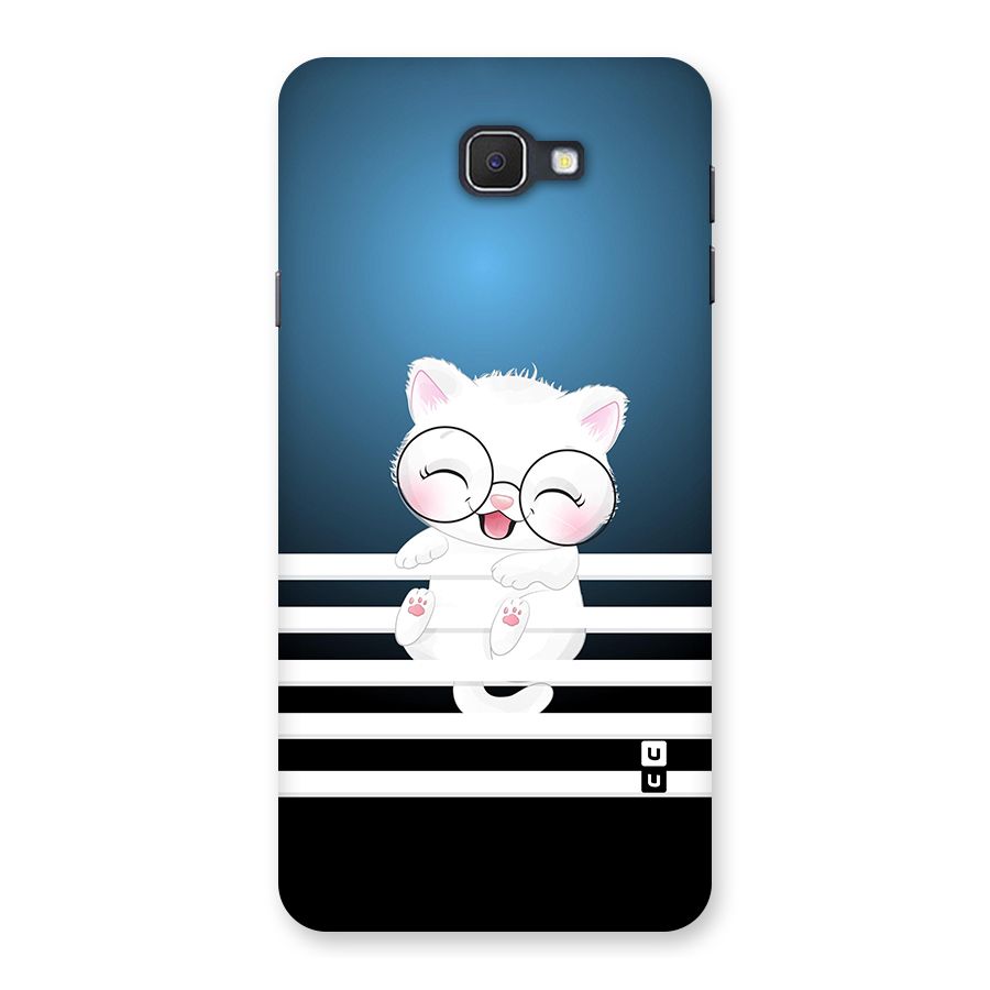 The Cat on Stripes Back Case for Samsung Galaxy J7 Prime