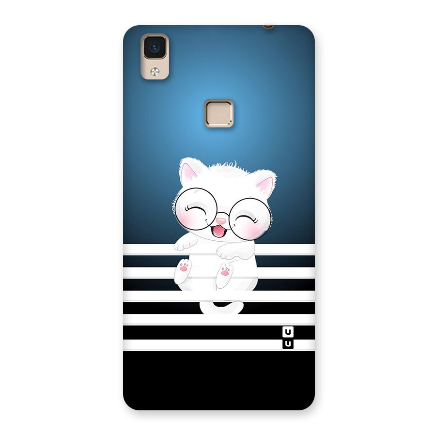 The Cat on Stripes Back Case for V3 Max