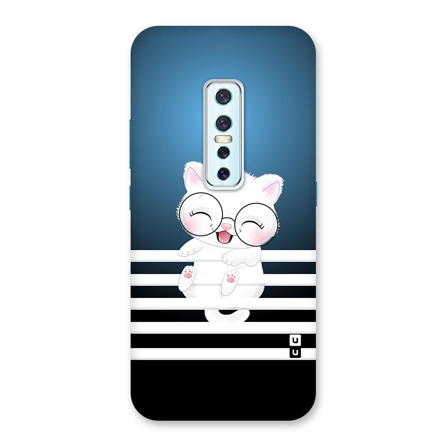 The Cat on Stripes Back Case for Vivo V17 Pro