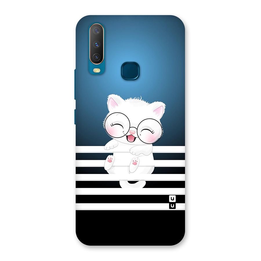 The Cat on Stripes Back Case for Vivo Y11