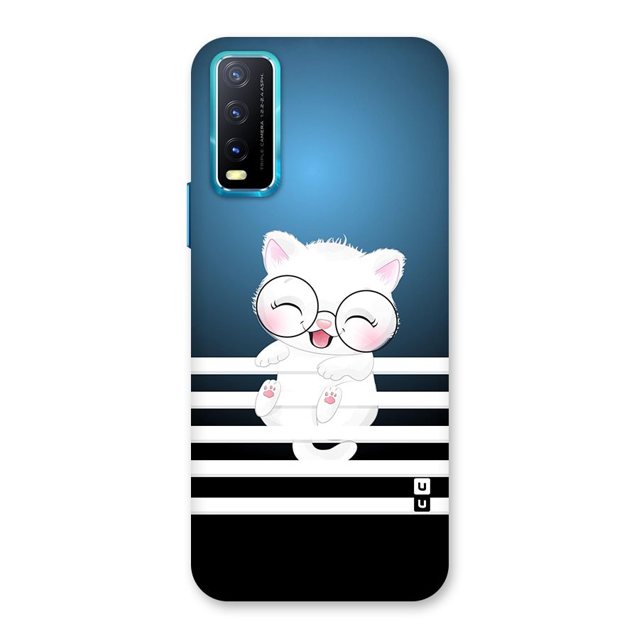 The Cat on Stripes Back Case for Vivo Y20