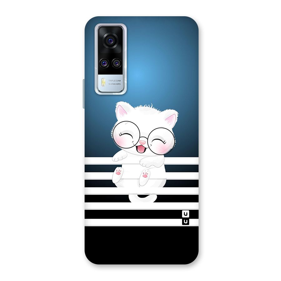 The Cat on Stripes Back Case for Vivo Y31
