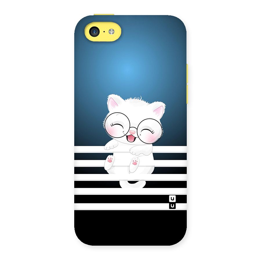 The Cat on Stripes Back Case for iPhone 5C