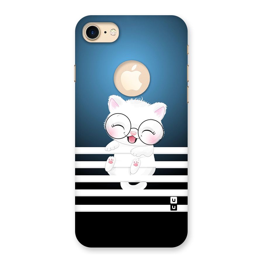 The Cat on Stripes Back Case for iPhone 7 Logo Cut