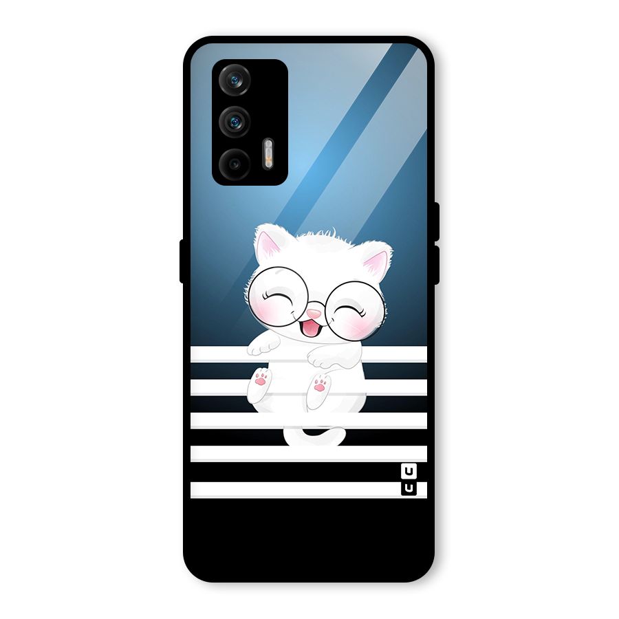 The Cat on Stripes Glass Back Case for Realme GT 5G