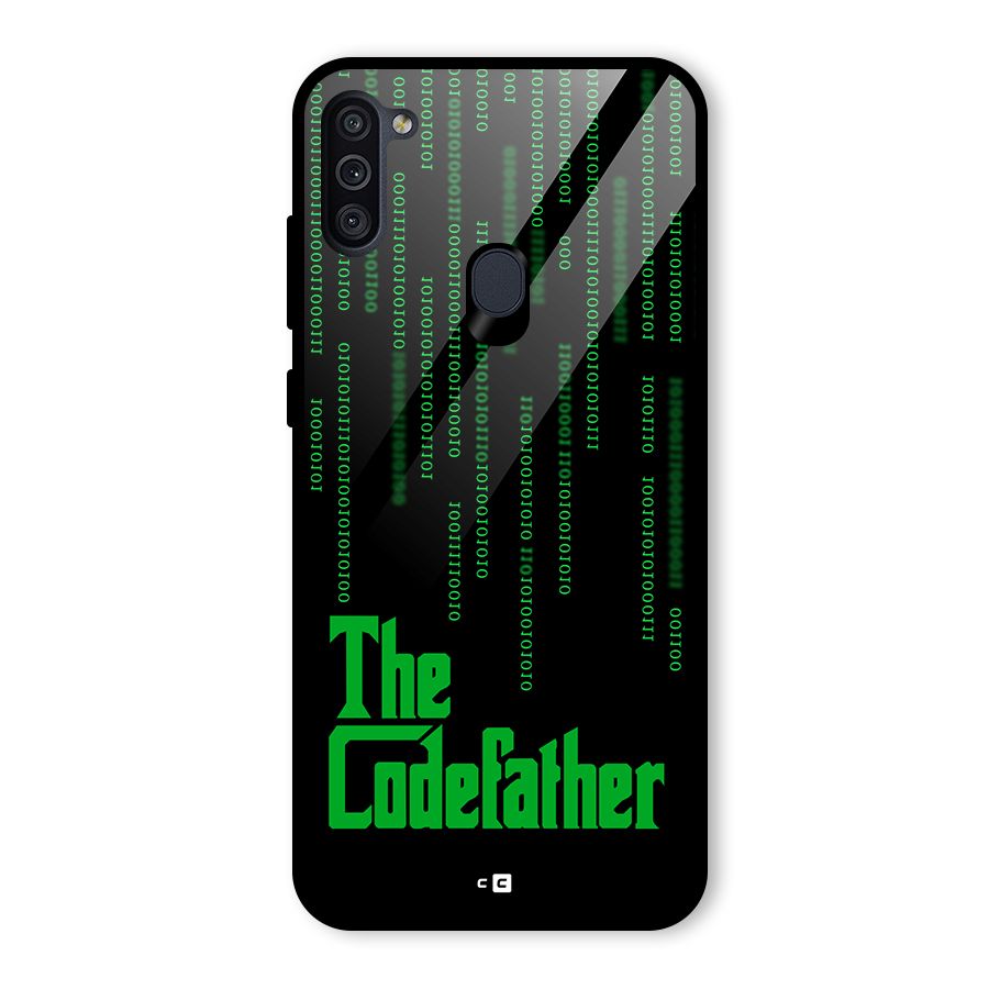 The Codefather Glass Back Case for Galaxy M11