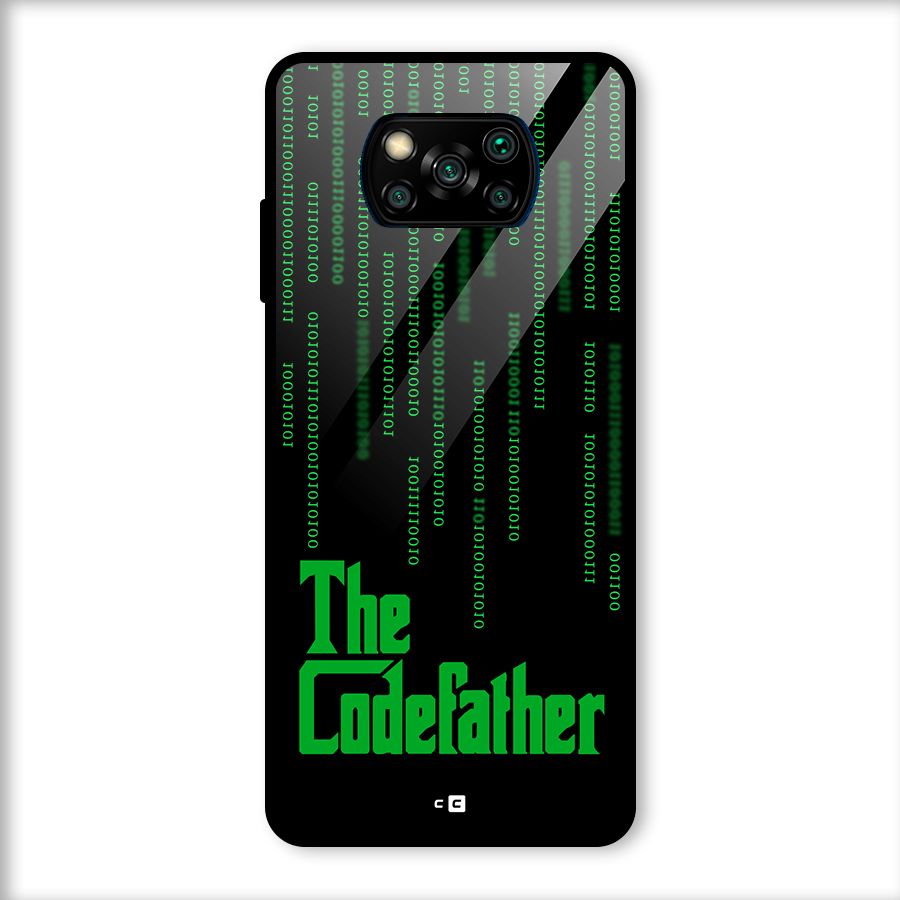 The Codefather Glass Back Case for Poco X3