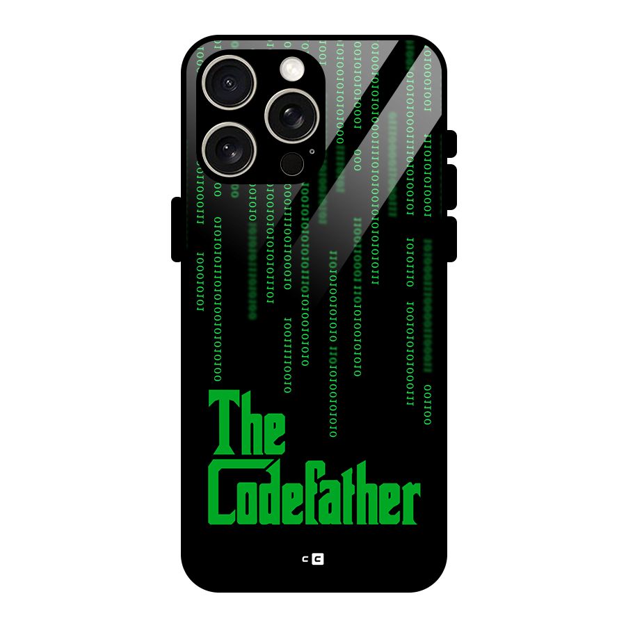 The Codefather Glass Back Case for iPhone 15 Pro Max