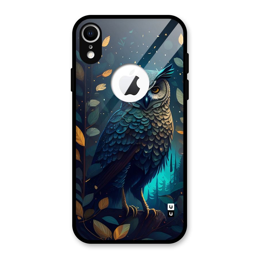 The Cunning Owl Glass Back Case for iPhone XR Logo Cut