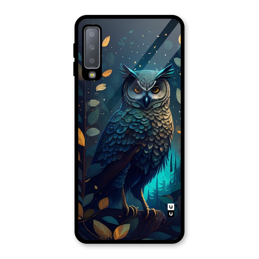The Cunning Owl Glass Back Case for Galaxy A7 (2018)