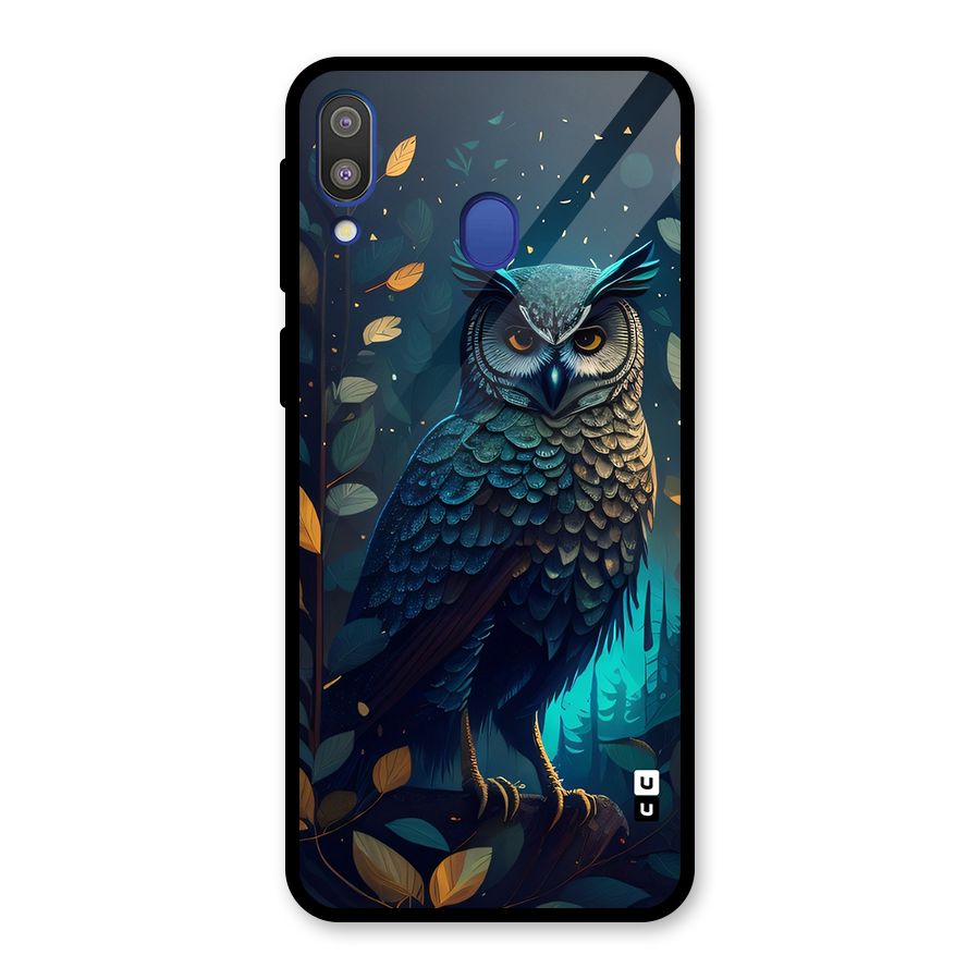 The Cunning Owl Glass Back Case for Galaxy M20