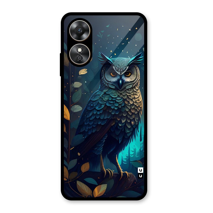 The Cunning Owl Glass Back Case for Oppo A17
